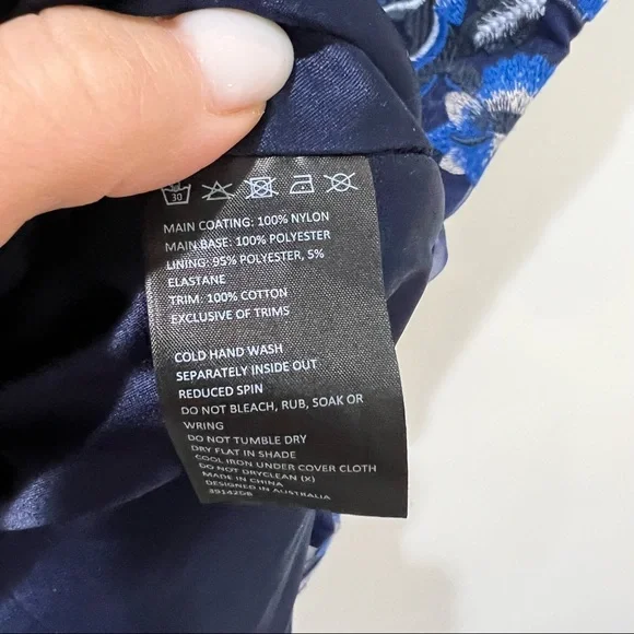 Revolve X Bardot Sapphire Lace Midi floral dress Sz L NWT - Picture 9 of 15